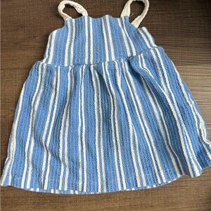 Zara Kids Casual Dress in Blue and White Stripes